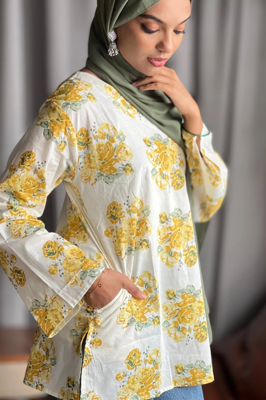Floral Short Kurti