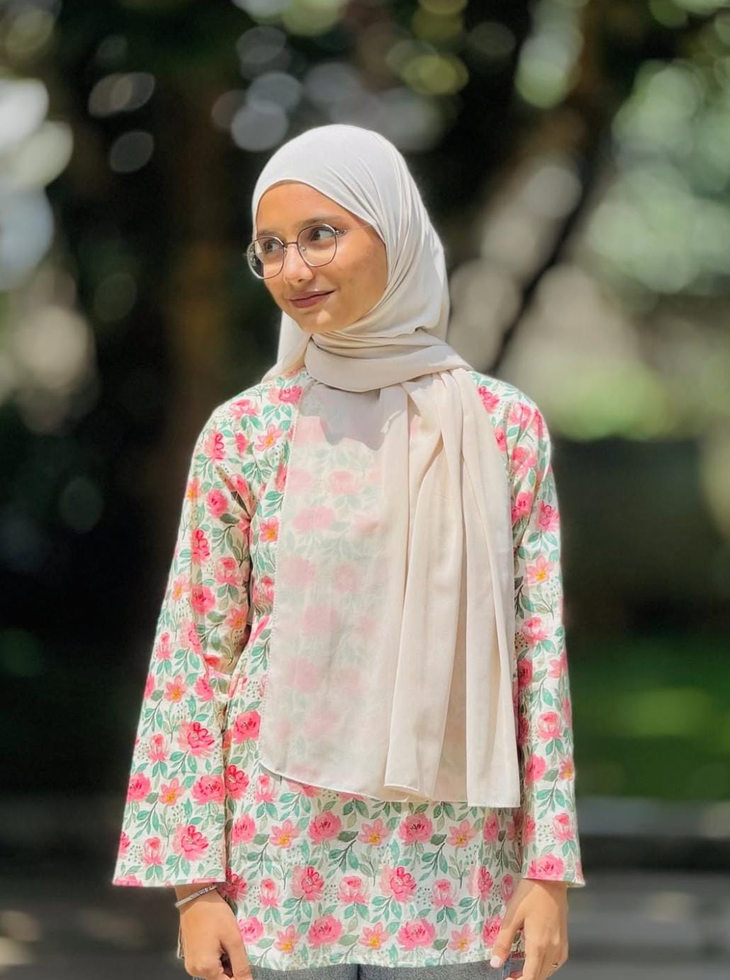 Pink Meadow Short Kurti