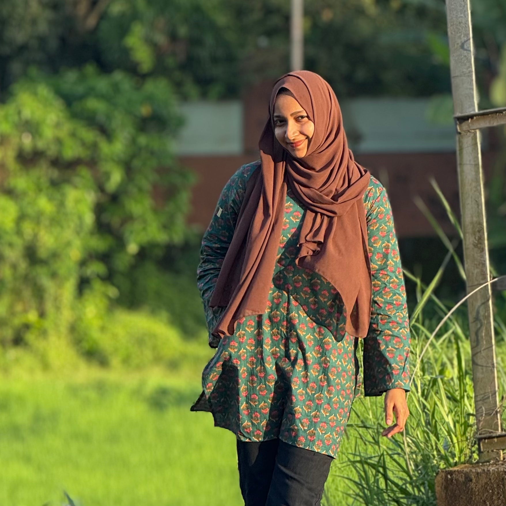 Green Knee Length Kurti