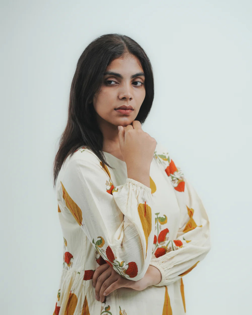 Kesariya Bloom Kurti