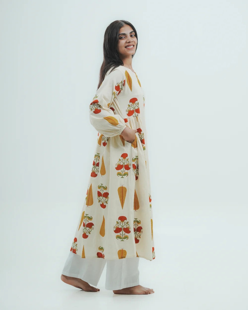 Kesariya Bloom Kurti