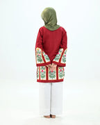 Mughal Red Knee Kurti