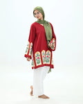 Mughal Red Knee Kurti