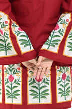 Mughal Red Knee Kurti
