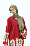 Mughal Red Knee Kurti