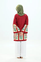 Mughal Red Knee Kurti