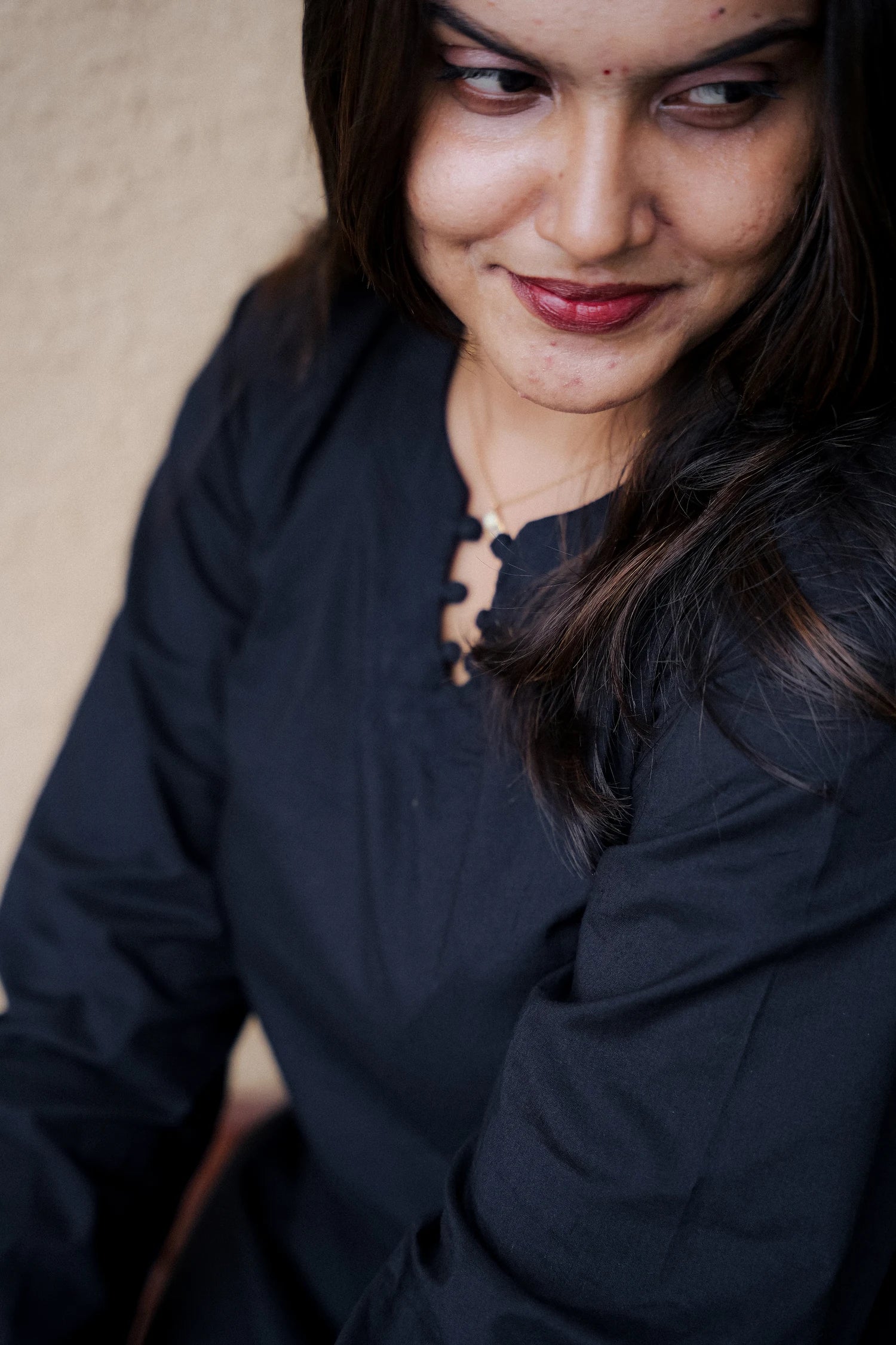 Nisha Black Short Kurti