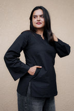 Nisha Black Short Kurti