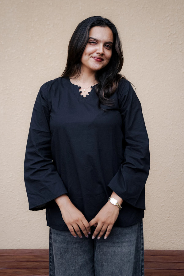 Nisha Black Short Kurti