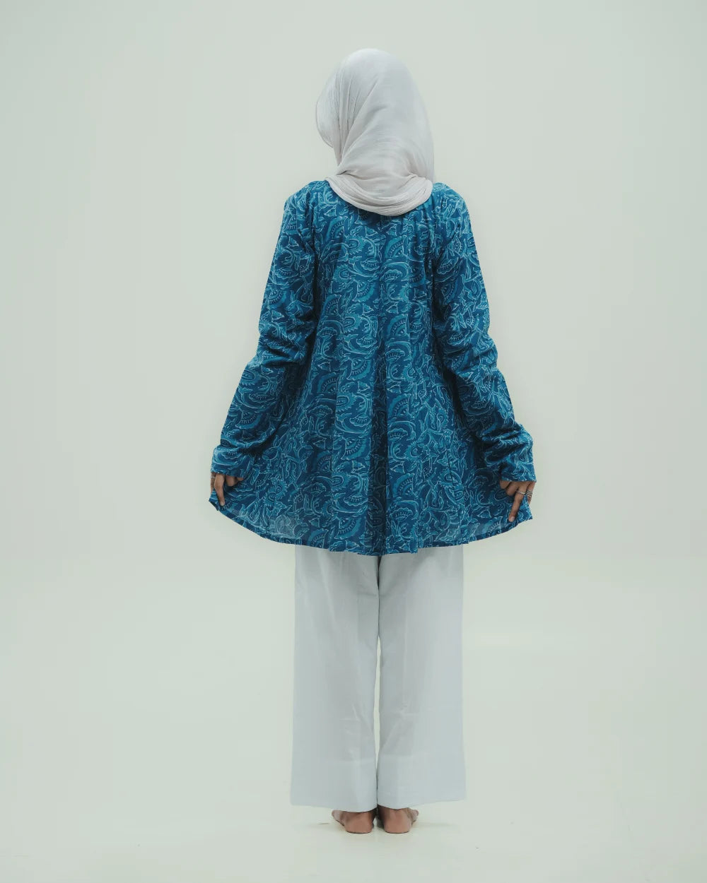 Noor Umbrella Ocean Blue Kurti