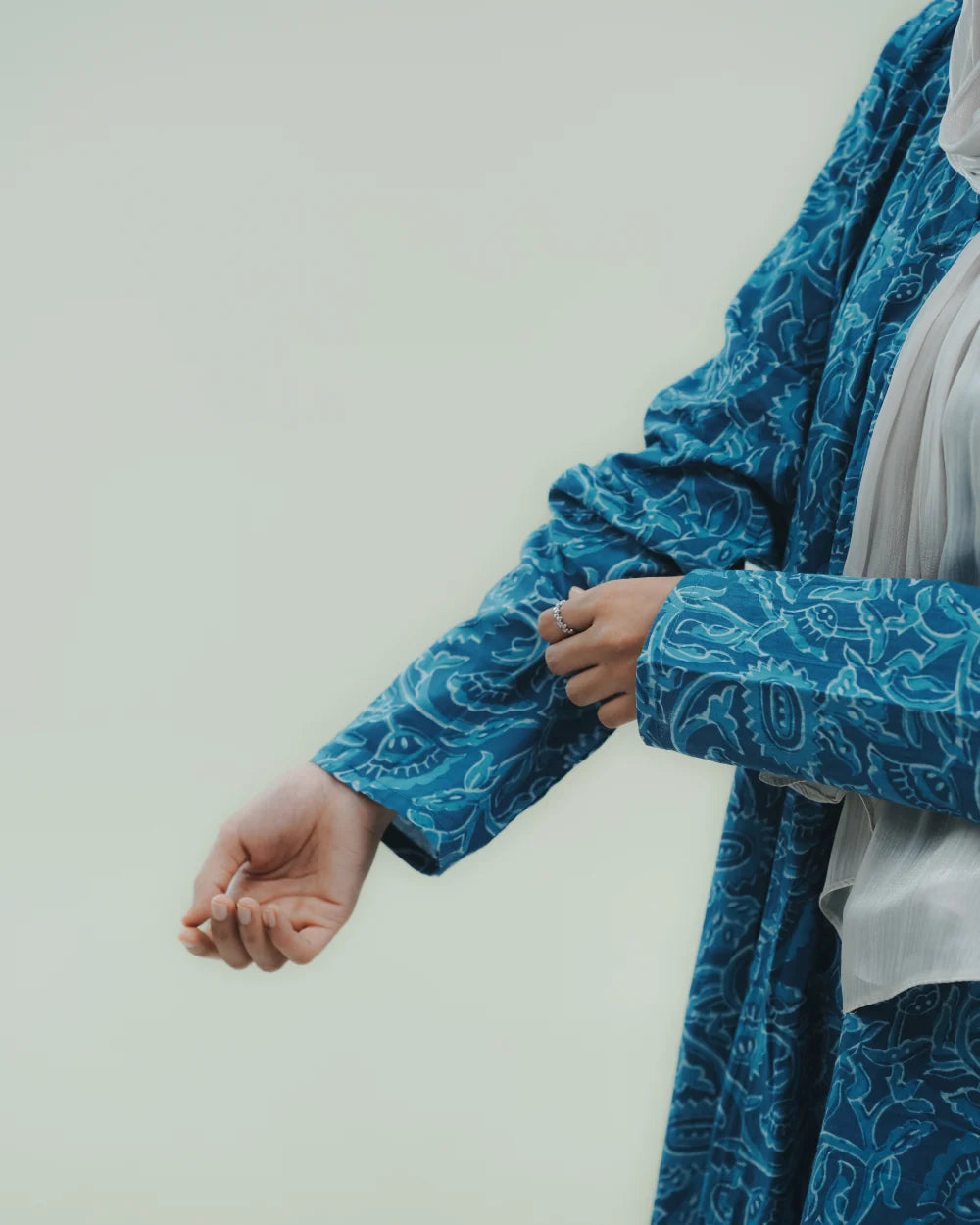 Noor Umbrella Ocean Blue Kurti