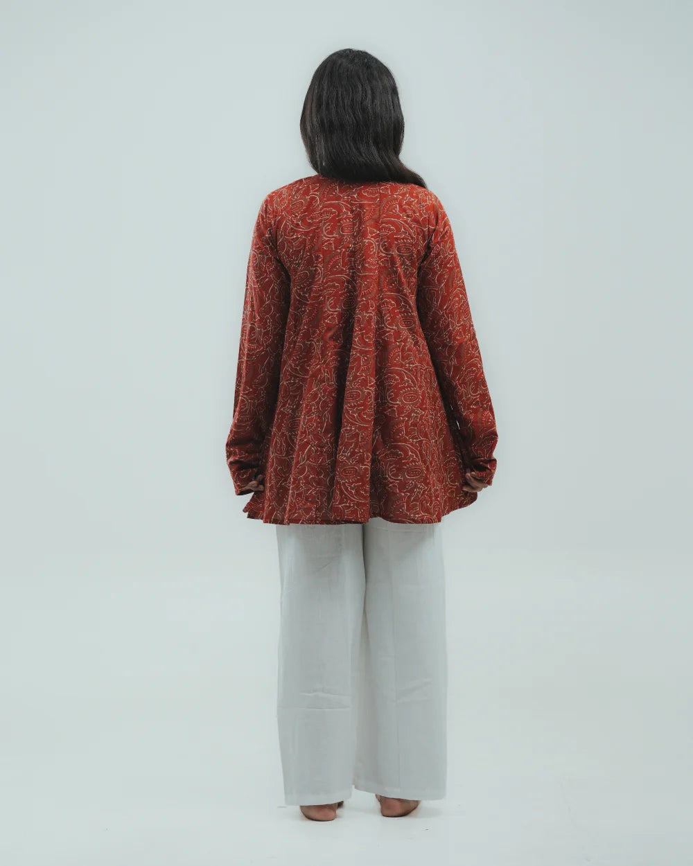Noor Umbrella Terracotta Kurti