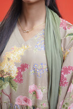 Olive Bloom Long Kurti