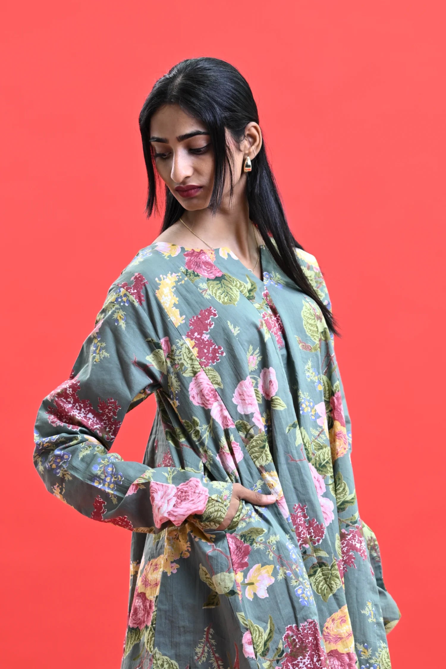 Olive Petal Kurti