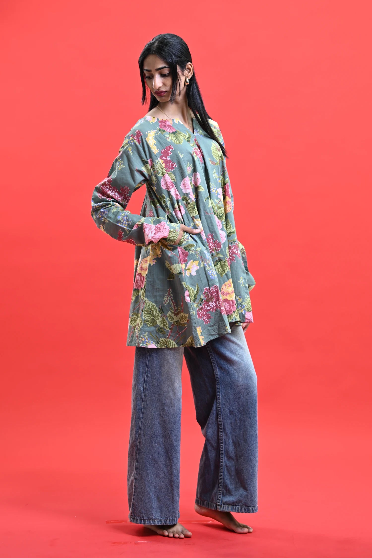 Olive Petal Kurti