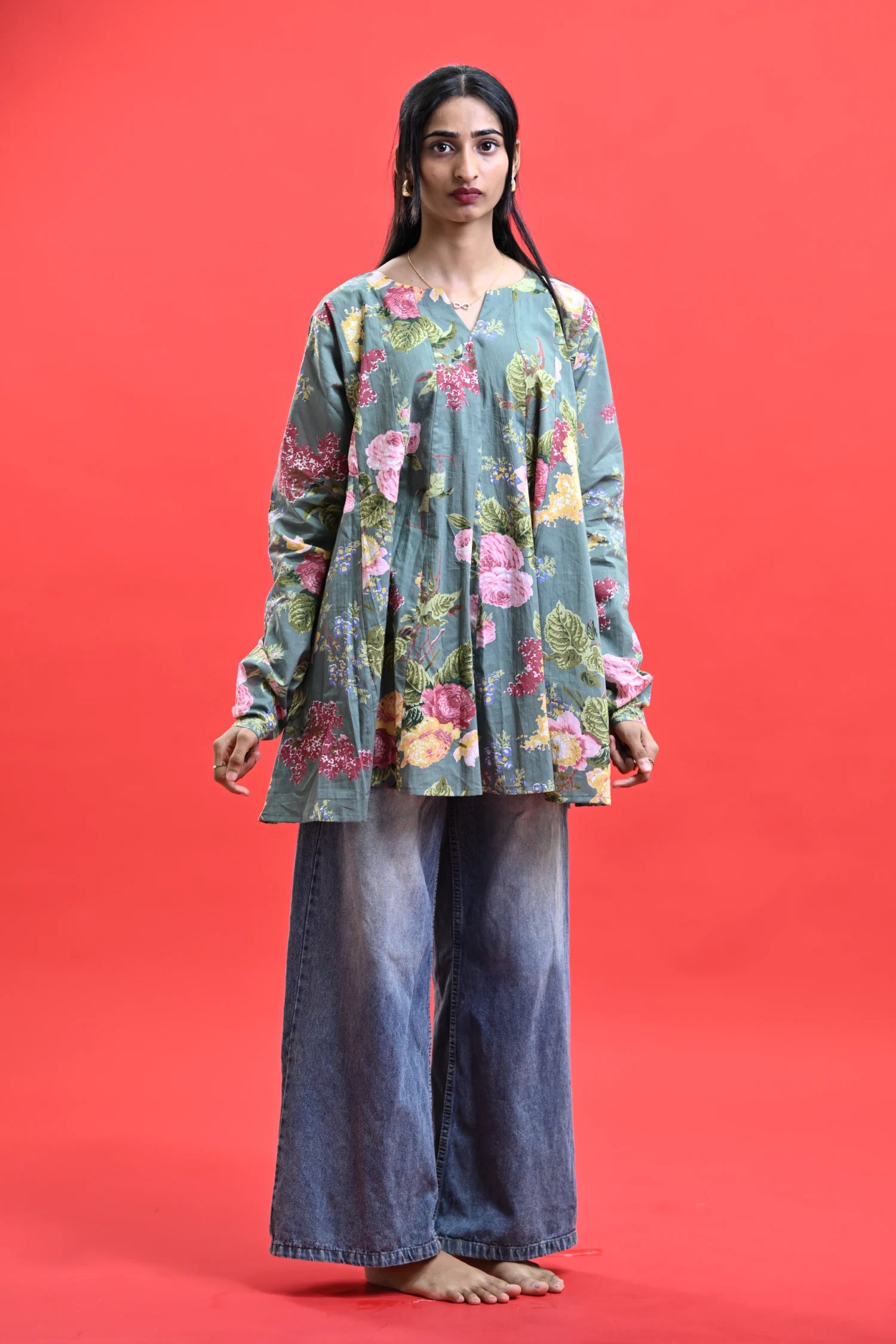 Olive Petal Kurti