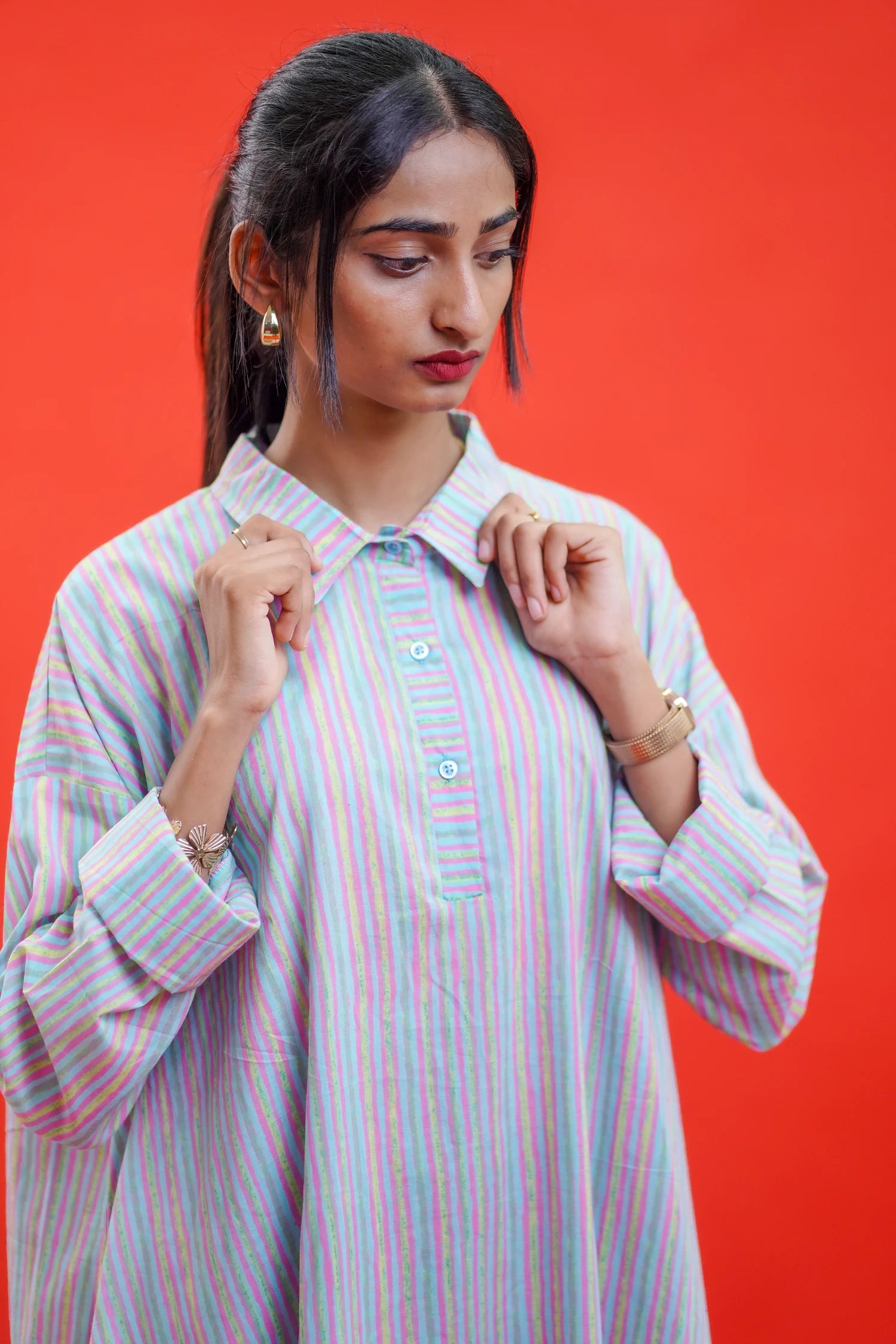 Pastel Drift Long Shirt
