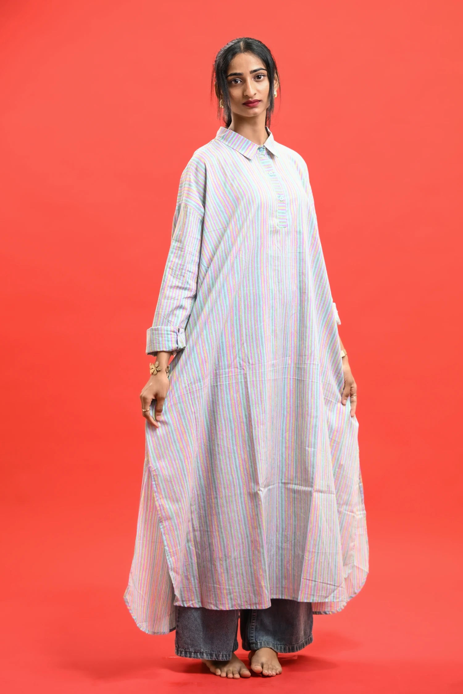 Pastel Drift Long Shirt