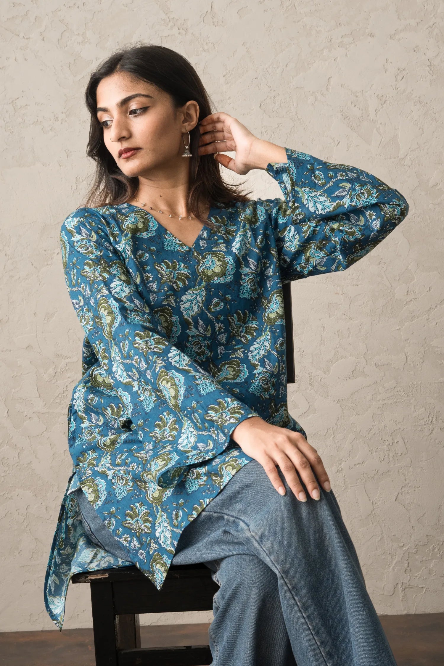 Peacock Knee Kurti