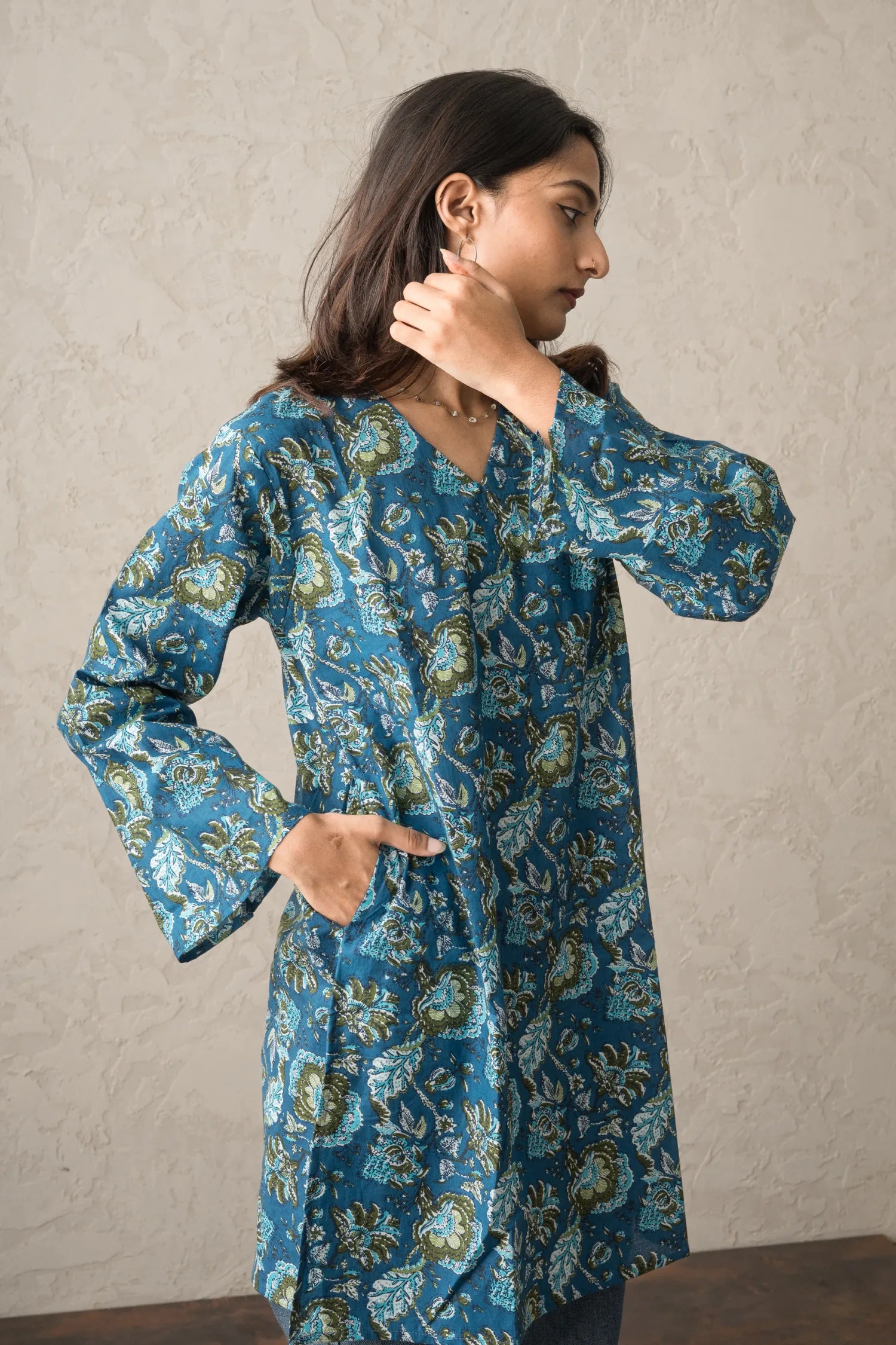 Peacock Knee Kurti