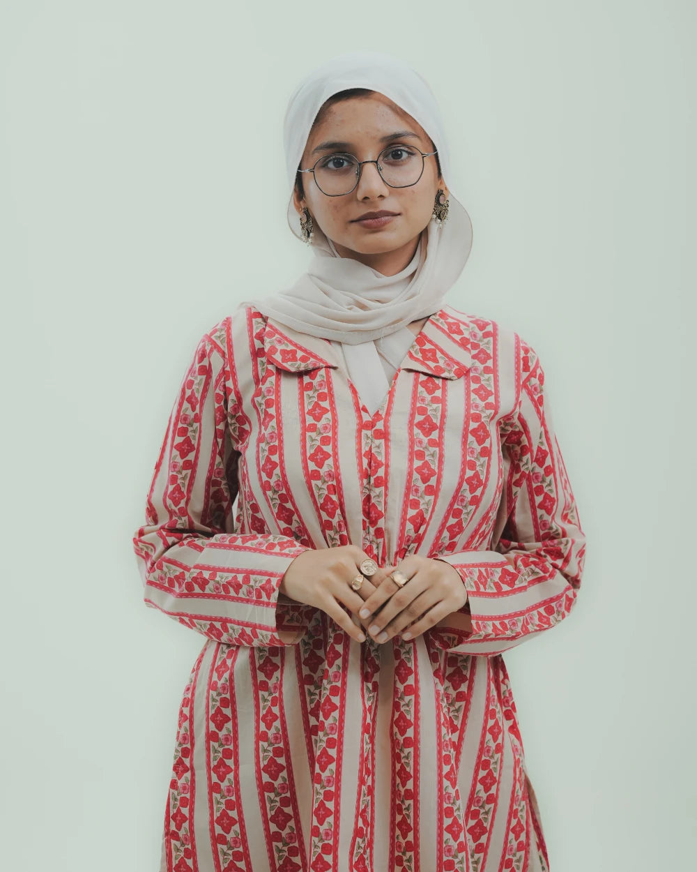 Stripe and Bloom Short Kurti