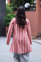 Stripe and Bloom Short Kurti