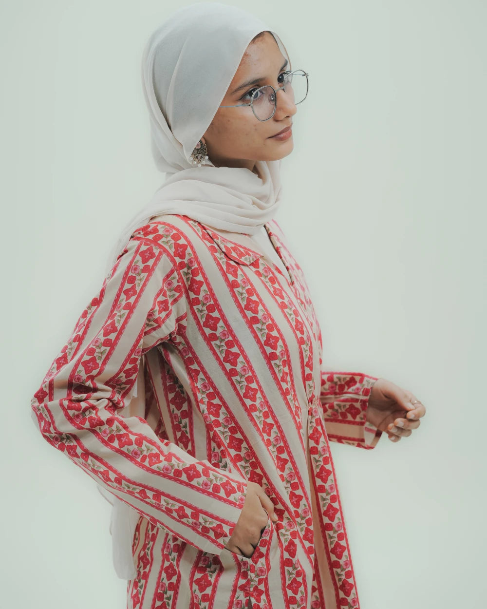 Stripe and Bloom Short Kurti
