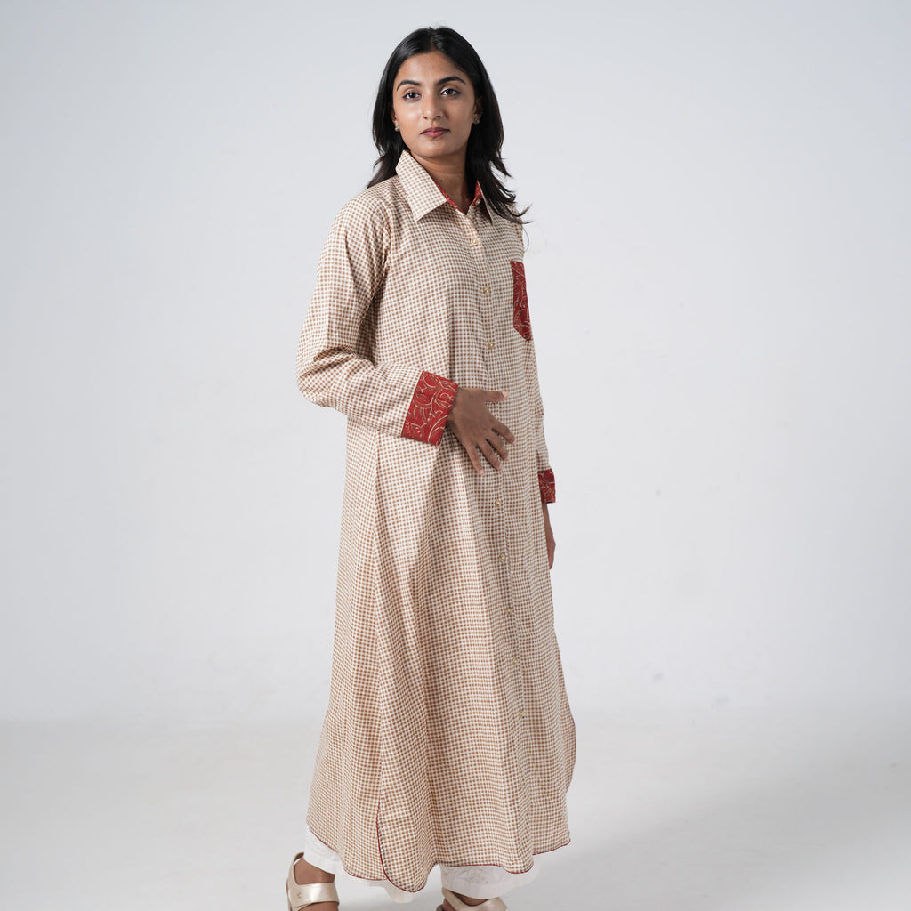 Kashish Check Long Shirt
