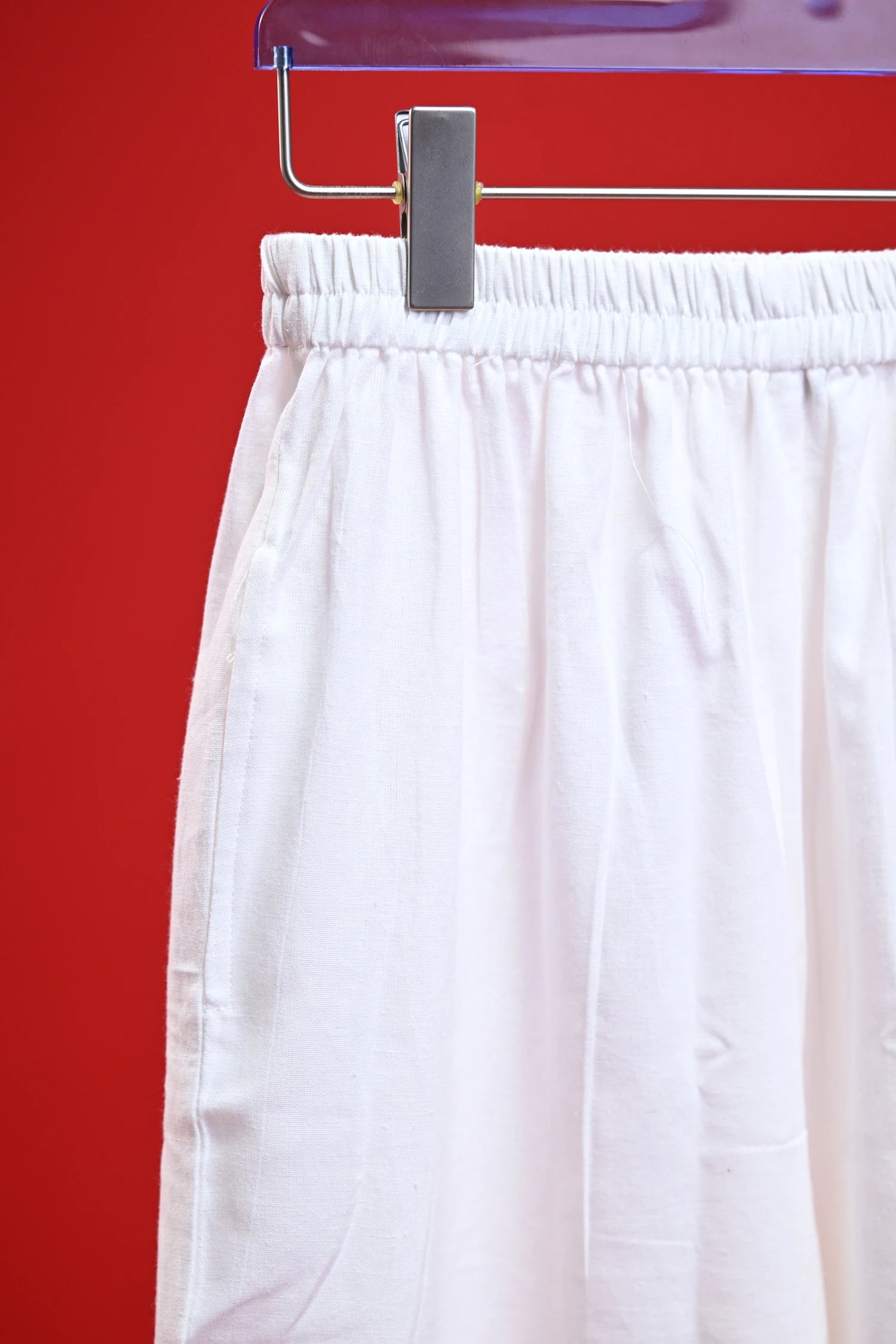 Pure White Straight Pants