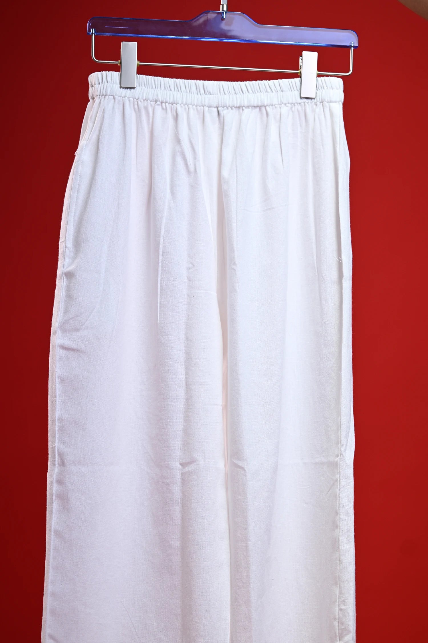 Pure White Straight Pants