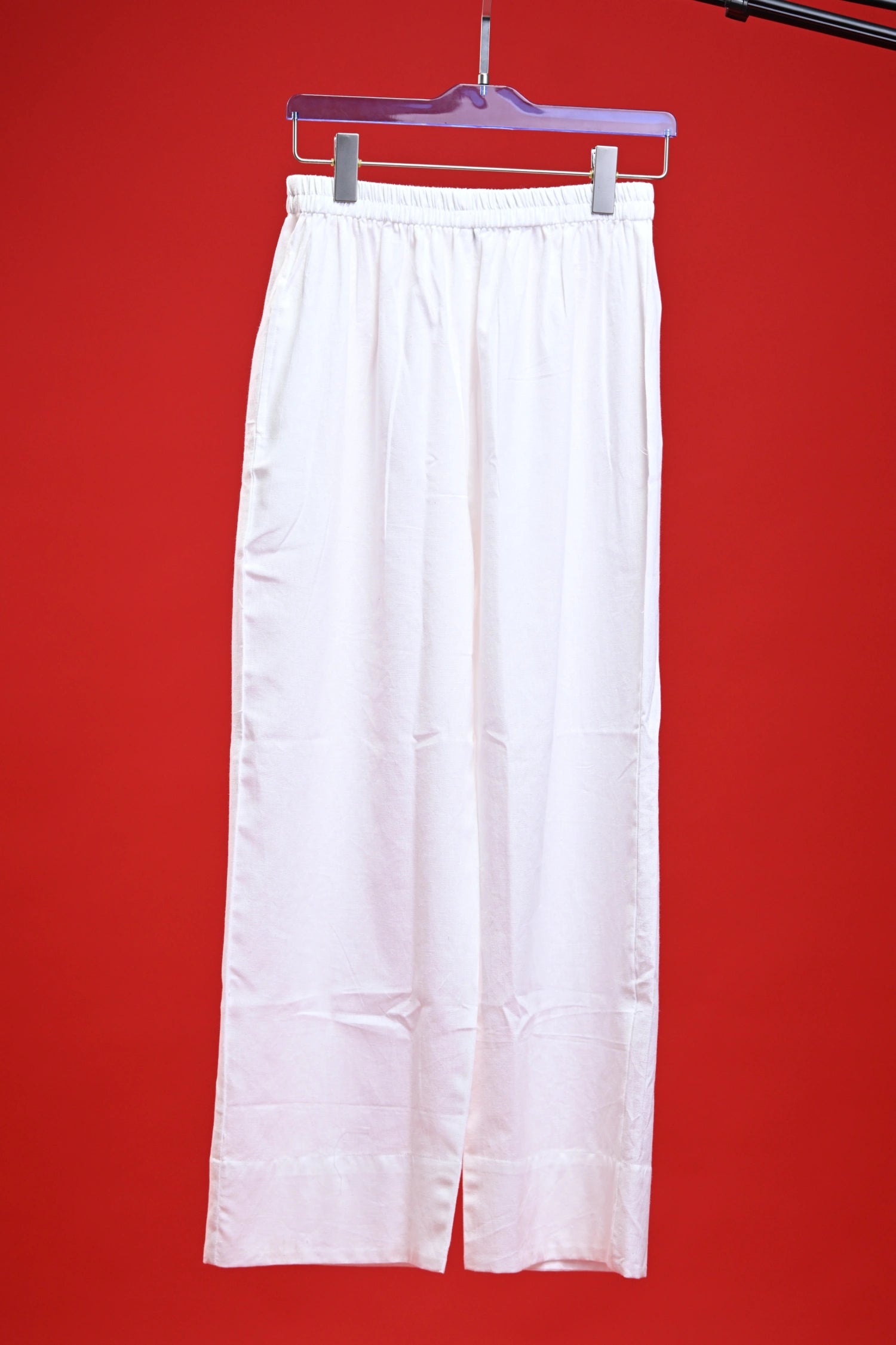 Pure White Straight Pants