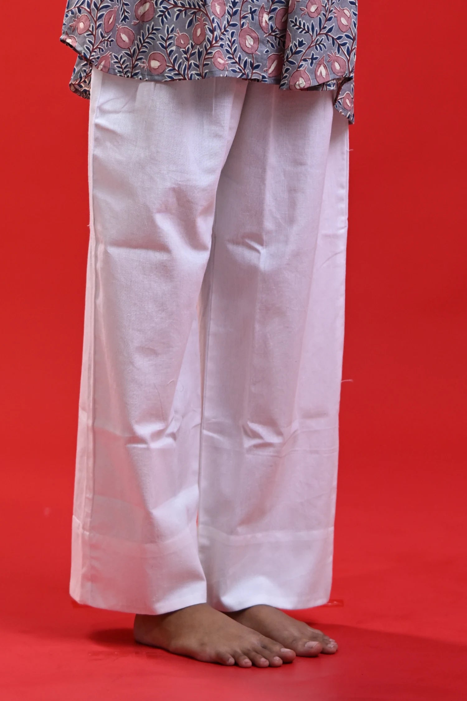 Pure White Straight Pants