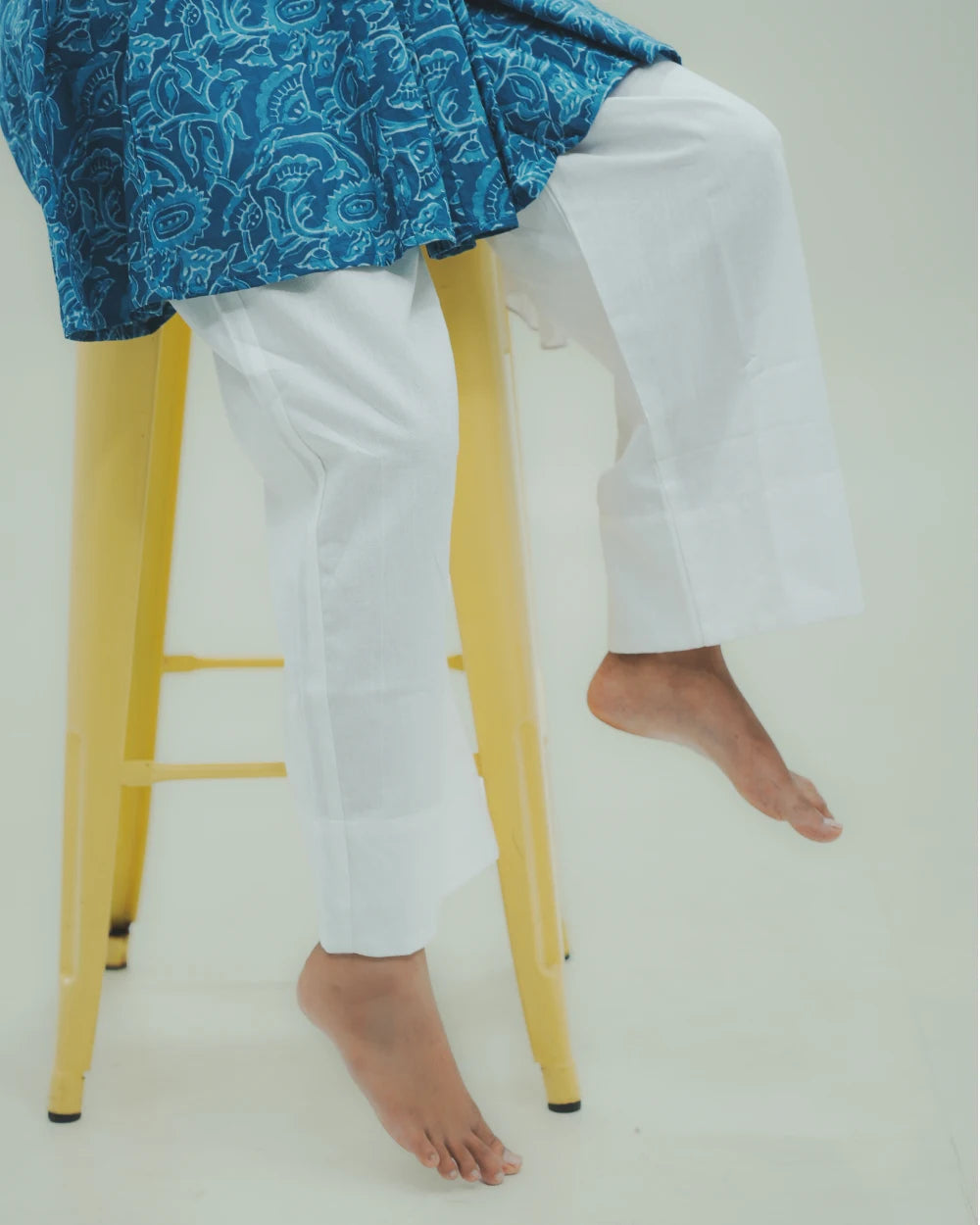 Pure White Straight Pants