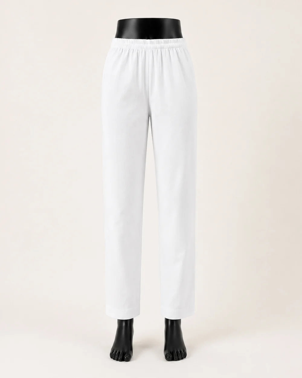 Pure White Straight Pants
