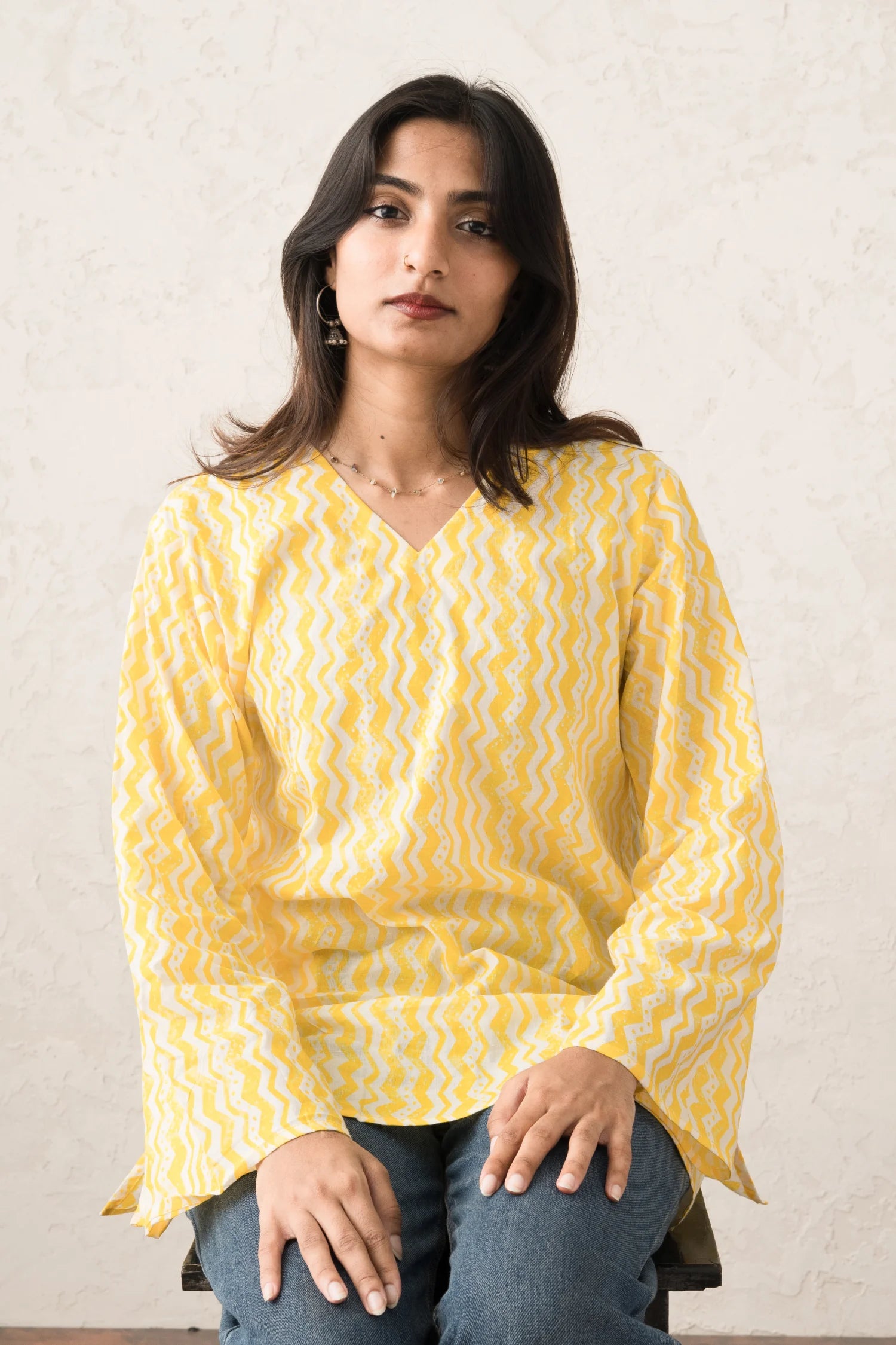 Yellow Short Kurti