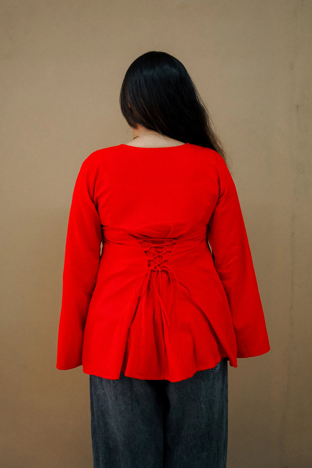 Zaara Red Corset Kurti