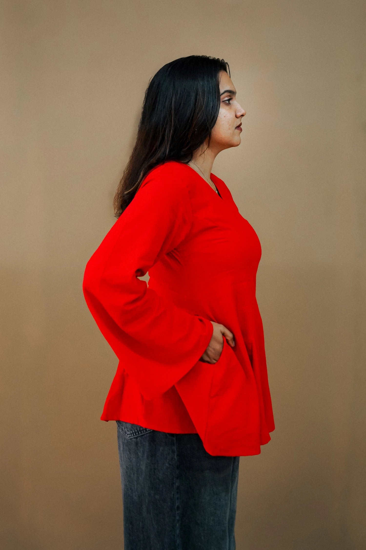 Zaara Red Corset Kurti