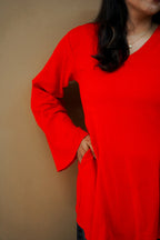 Zaara Red Corset Kurti