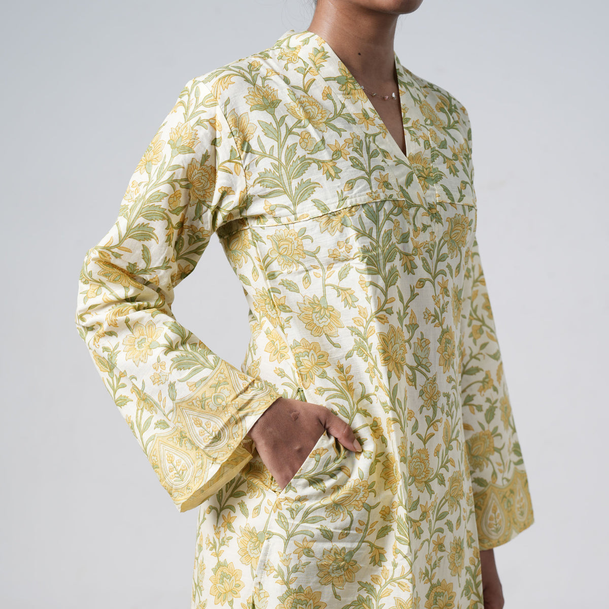 Haldi Baagh Long Kurti