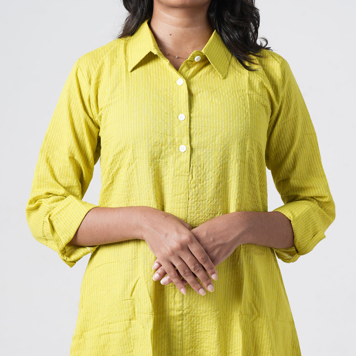 lime-green-long-shirt-front-view