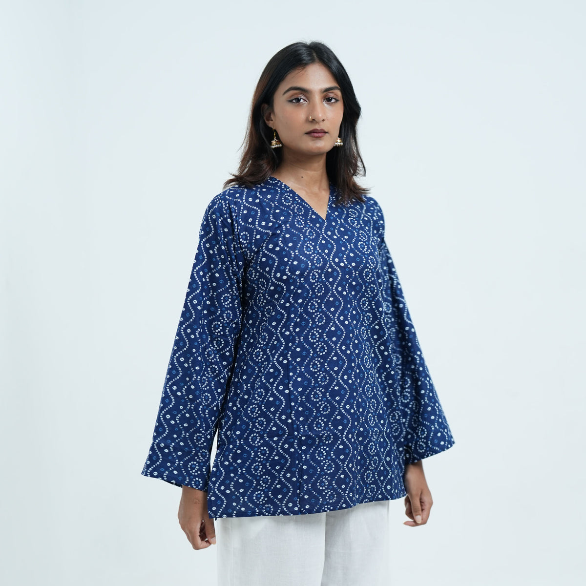 Indigo Wave Short Kurti