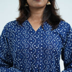 Indigo Wave Short Kurti