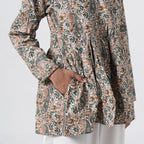 Sukoon printed flared kurti for women with side pockets