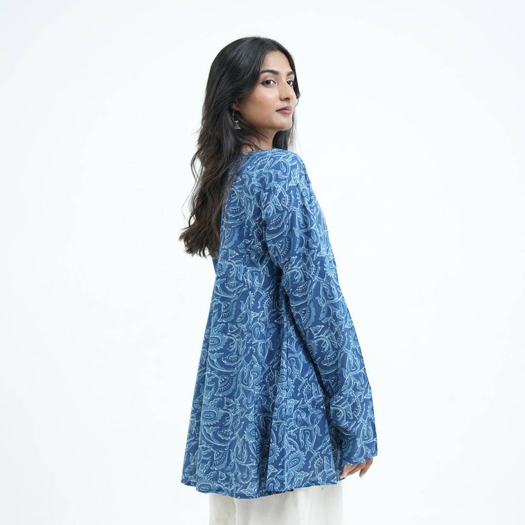 Noor Umbrella Ocean Blue Kurti