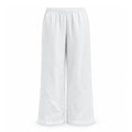 White Cotton Parallel Pants