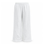White Cotton Parallel Pants